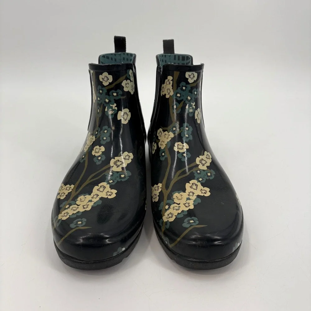 Hunter‎ Ankle Rain Boots Refined Blossom Print Size 11